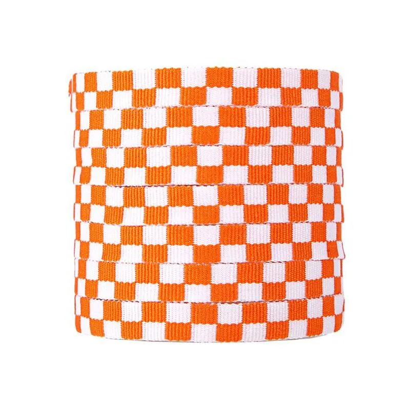 New 1CM Colorful Man Women Flat Black White Grid Shoe Laces Polyester Printing Checkered Ribbons Shoelaces Mosaic Shoelaces