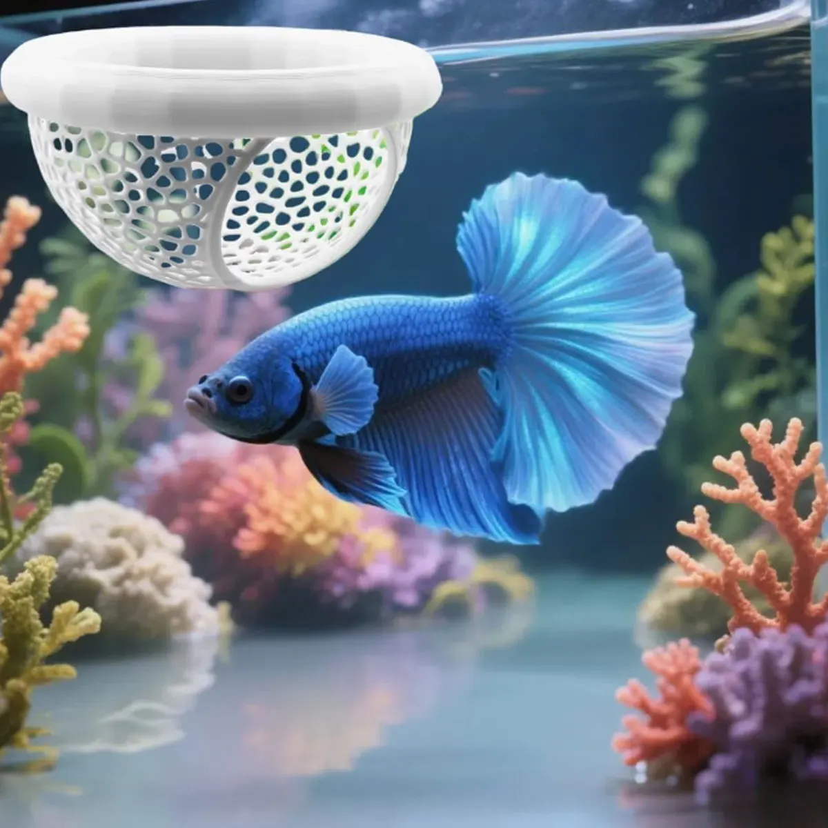 Фото Плавающий гамак для рыбок Бетта: безопасное место для отдыха в аквариуме для рыбок Бетта, креветок и мелких водных существ №5
