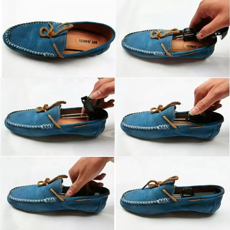 Pair Plastic Shoe Tree Shaper Shapes Stretcher Adjustable for Women Men New