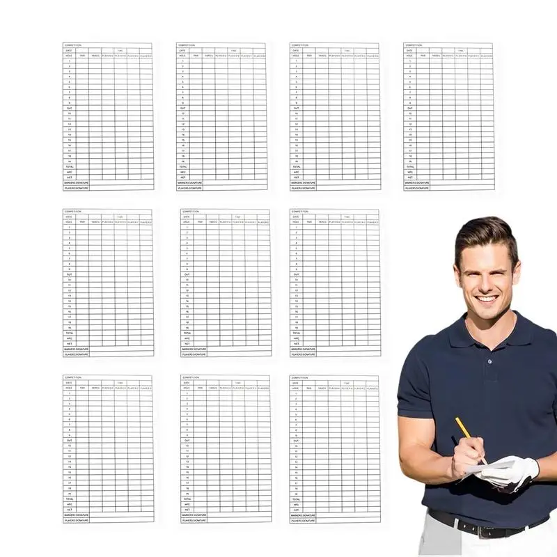 Golf Score Cards Track Golf Stats Stat Tracking Scorecards 3.9x6 Inch Score Keeper Card Tracking Record Stat Card Golf