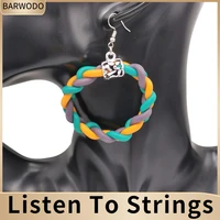 barwodo round drop earring for women bohemian big hoop ear jewelry gift rubber luxury designer statement earrings korean style