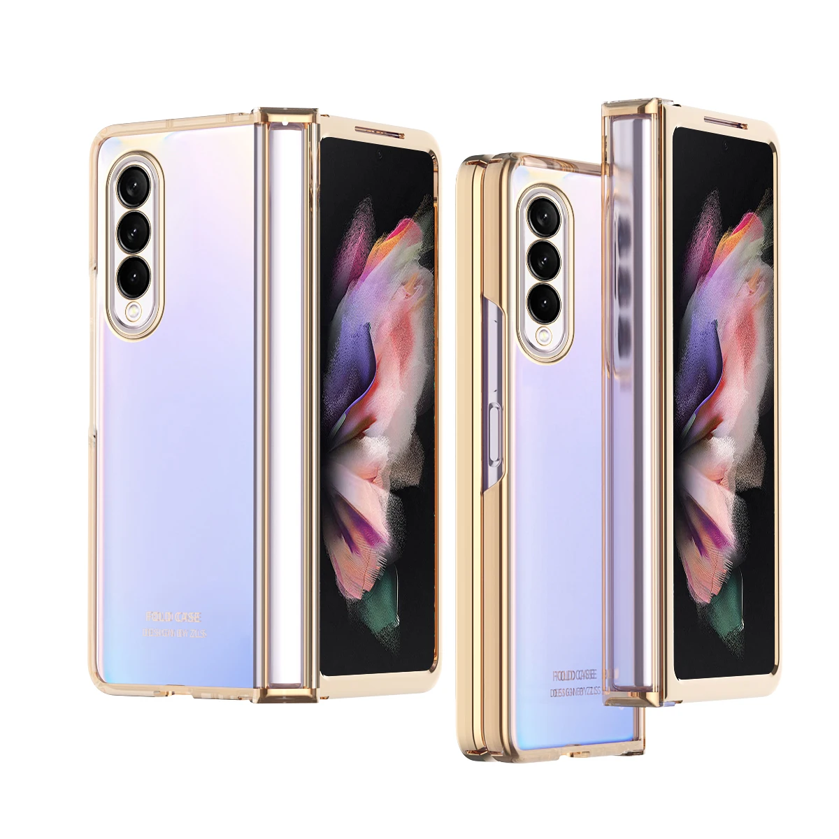 

Прозрачный чехол Cjsm-CJ с покрытием для телефона Samsung Galaxy Z Fold 4 3, противоударный защитный прозрачный чехол для задней крышки Fold 2 W21 W22
