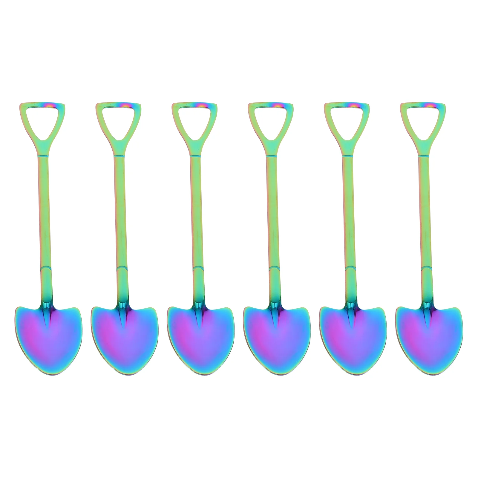 

6pcs Stainless Steel Dessert Spoon Spoons Watermelon Fruit Cake Salad Spoon Kitchen Tableware for Home Travel Restaurant