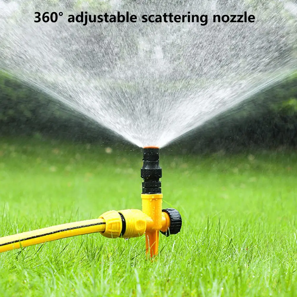 

Lawn Sprinkler Adjustable 360 Degree Rotating Leak Free Plastic Garden Yard Automatic Rotatable Watering Sprinkler Garden Tool