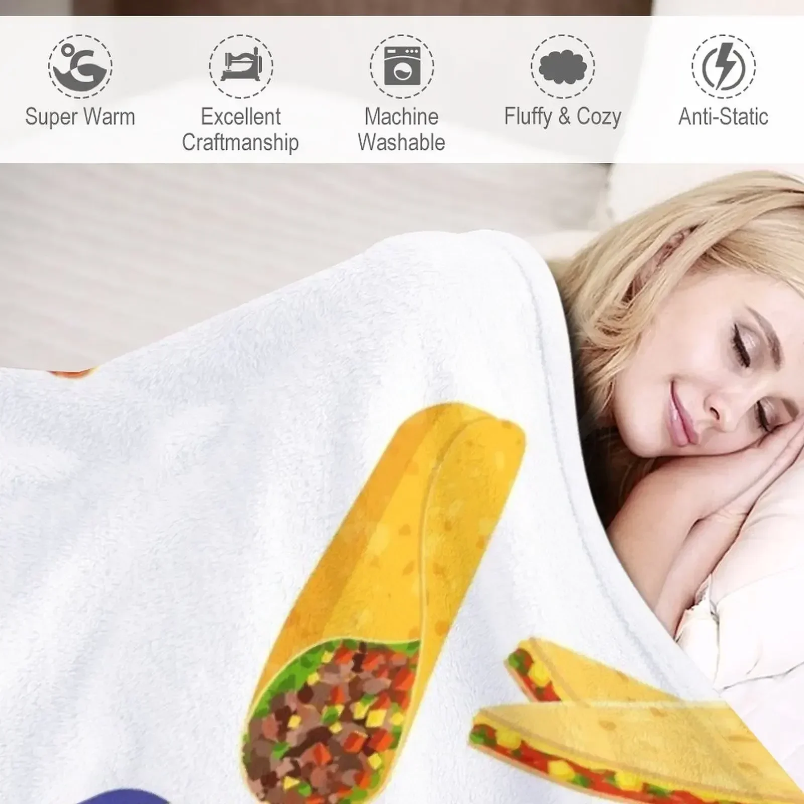 Одеяло Taco Bell Burrito Quesadilla Essential дорожное свободное одеяло для путешествий одеяла на
