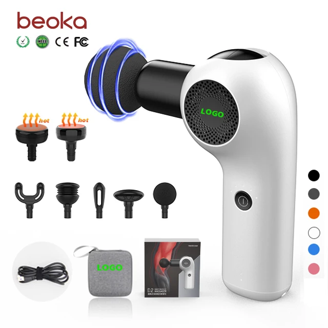 

wholesale cheap electric smart percussion impulse deep muscle tissue therapy fascia massage gun with heated function custom logo