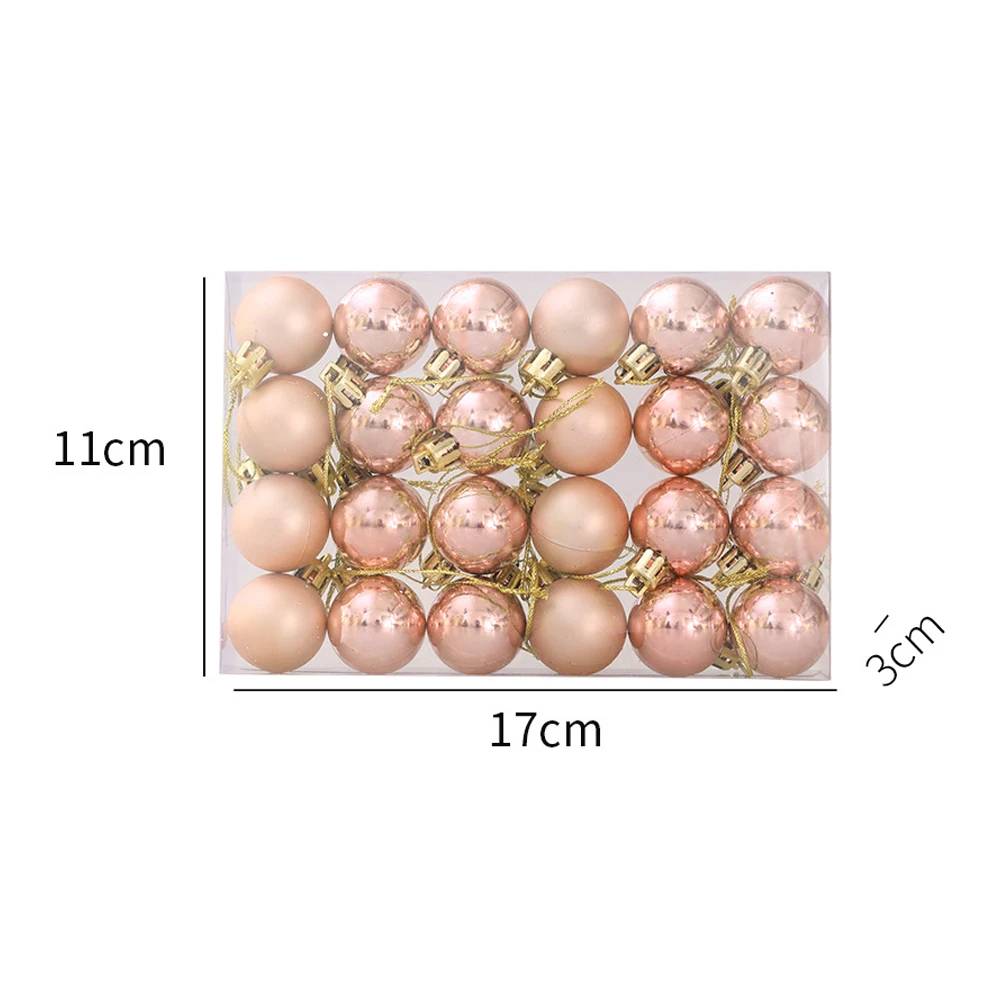 

Мини рождественские шары 24 шт., красные, золотые, серебряные, ПВХ