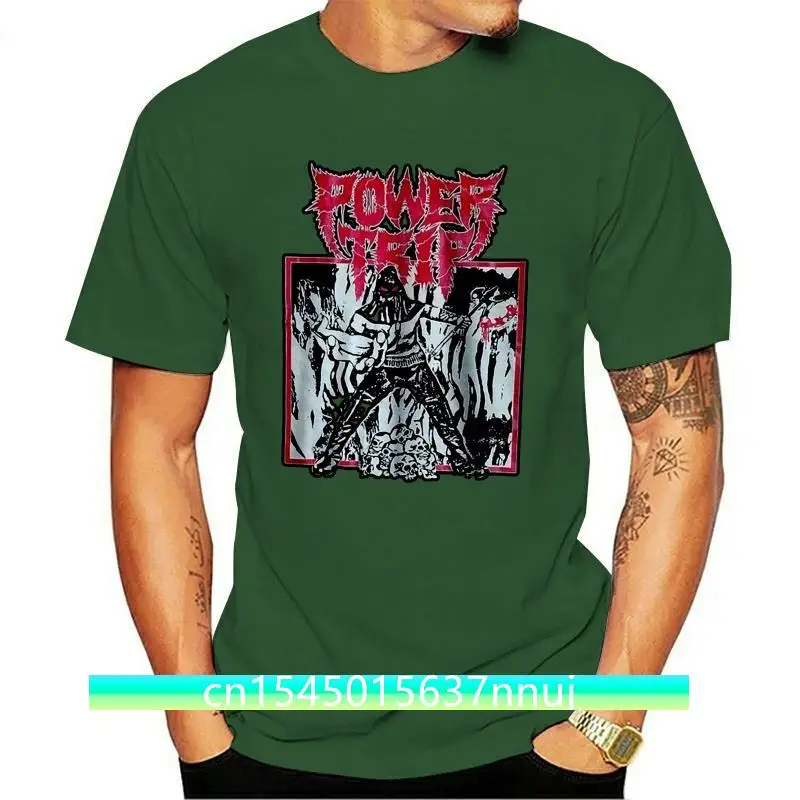 

New Power Trip T-Shirt SUPER 2021 Tour Dates Black Slayer Exodus Thrash Metal 2021 2021 Fashion Mens Short Sleeve T Shirt Cotton