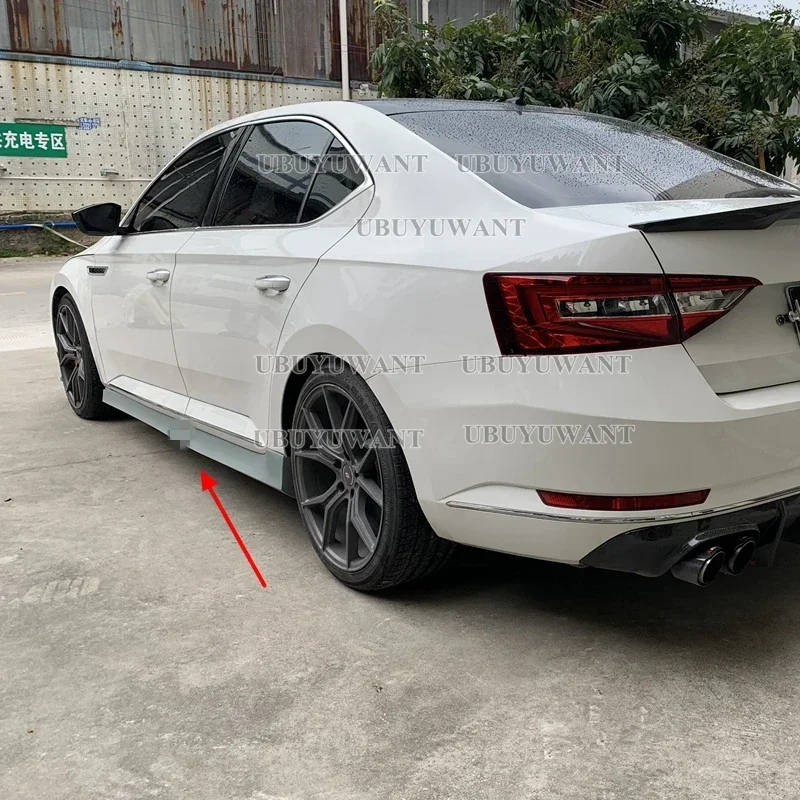 Для Skoda Superb 2015 2016 2017 2018 2019 4 шт. боковые юбки удлинители обвесы удлинитель рокерная