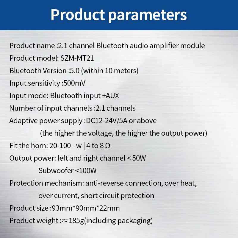 ZK-MT21 TPA3116 2 1 канальный Bluetooth 5 0 панель усилителя сабвуфера 50 Вт x2 + 100 Мощный аудио