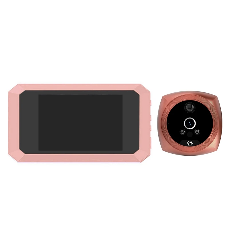 

Камера для дверного глазка с ЖК-экраном 3,5 дюйма, видеокамера для дверного глазка с дверным звонком, камера для дверного глазка с обнаружени...