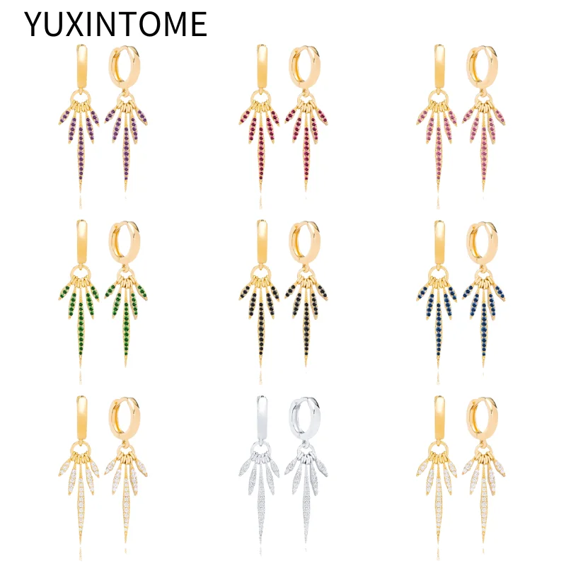 

925 Sterling Silver Ear Needle Fashion Hoop Earrings Chain Tassel Earrings For Women Pave CZ Zircon Piercing Fine Jewelry Gift