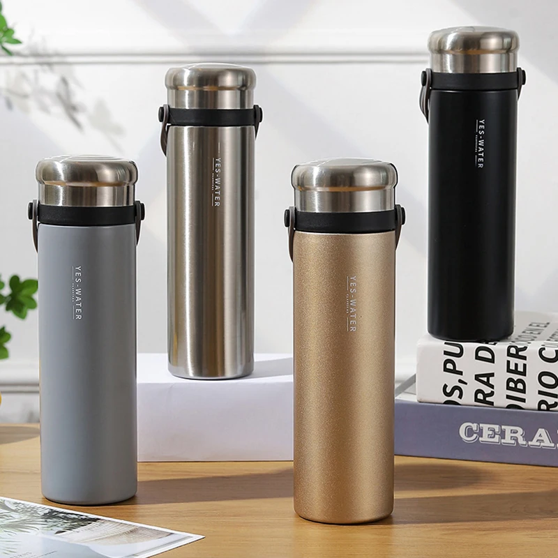 

Thermal water bottle Light luxury business insulation cup Tea water separation cup Car mounted stainless steel water cup
