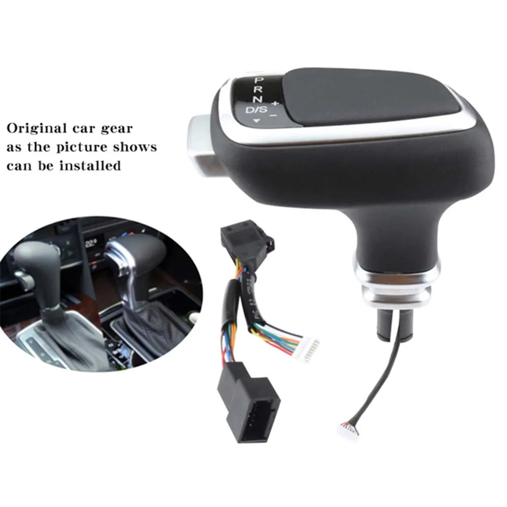 

Для Audi A4 A5 B8 B7 A7 A6 C6 C7 Q5 8r Q7 4l 8l A3 8P Ручка переключения передач Рычаг переключения передач Светодиодный светильник Ручка коробки передач Кожаная Автомобильная автоматическая