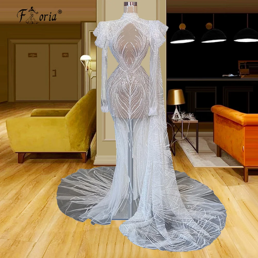 

2022 свадебное платье с длинным рукавом Дубай Средний Восток с запахом женское платье с блестками вечернее платье сексуальное свадебное платье