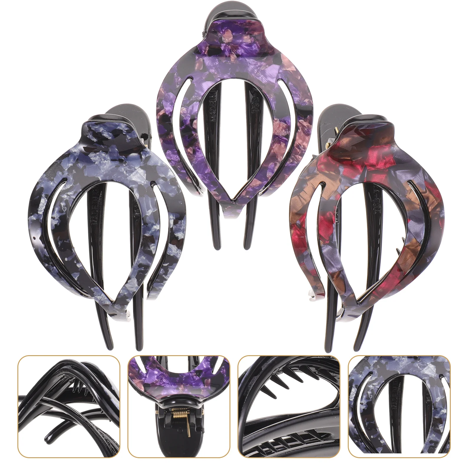 

Hair Clips Women Duckbill Clipbarrettes Ponytail Headdress Accessories Claw Decorative Duck Jaw