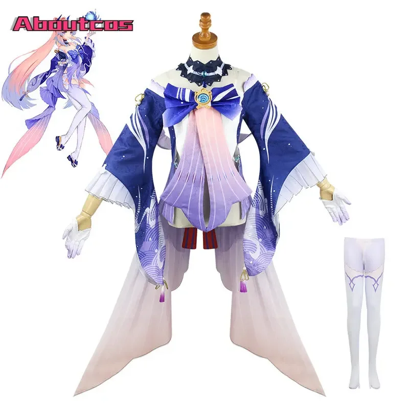 

Aboutcos-Disfraz de Genshin Impact Kokomi para mujer, traje Sexy para fiesta de Halloween, conjunto completo