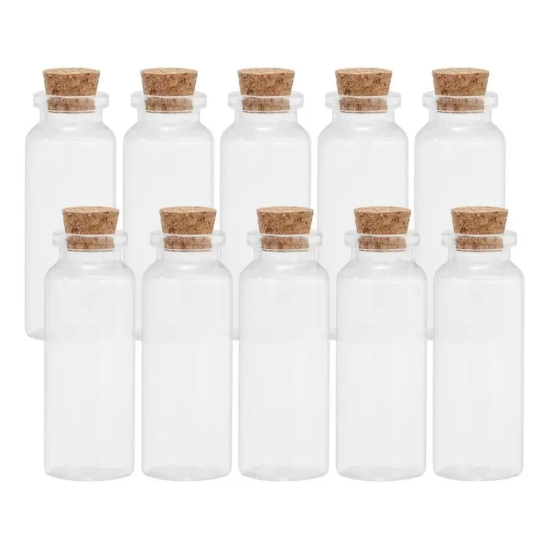 

Mini Glass Bottles With Cork 10 Pcs Small Glass Jars Message Glass Bottle Small Clear Decorative Wish Bottles With Cork Stoppers