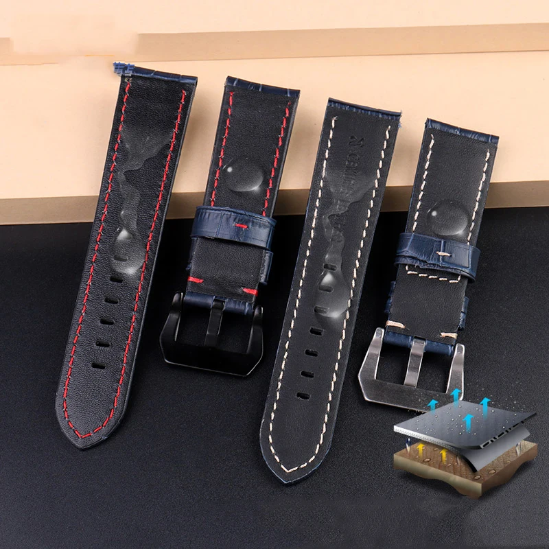 High quality watch band suitable for Panerai PAM688 441  Leather Men's  blue watch strap accessories 20mm 22mm 24mm 26mm