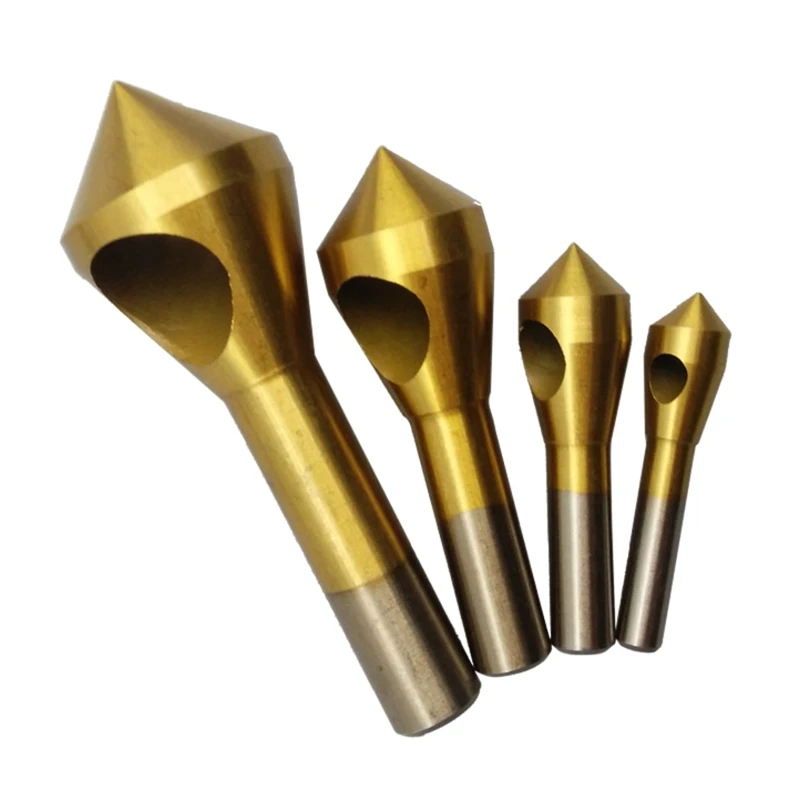 

4 Pieces High Speed Steel/Aluminum Countersunk Head Chamfering Tools Set for Chamfering of Aluminum &Thin Iron Plate