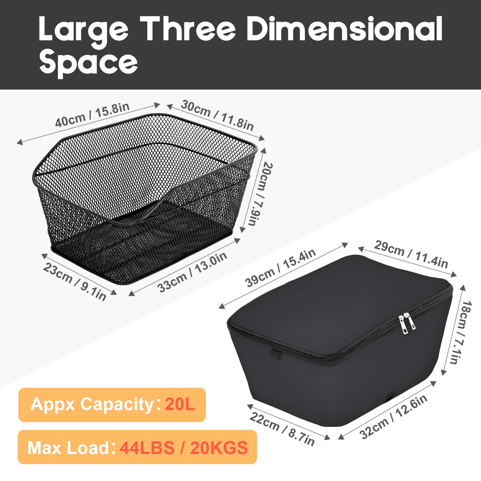 Задняя велосипедная корзина сумка большой емкости с металлической проволокой