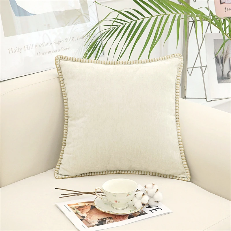 

Homaxy Simple Plain Pillow Case Chenille Cushion Cover For Sofa Bed Car Comfortable Dakimakura Decorative Pillowcase Aesthetic