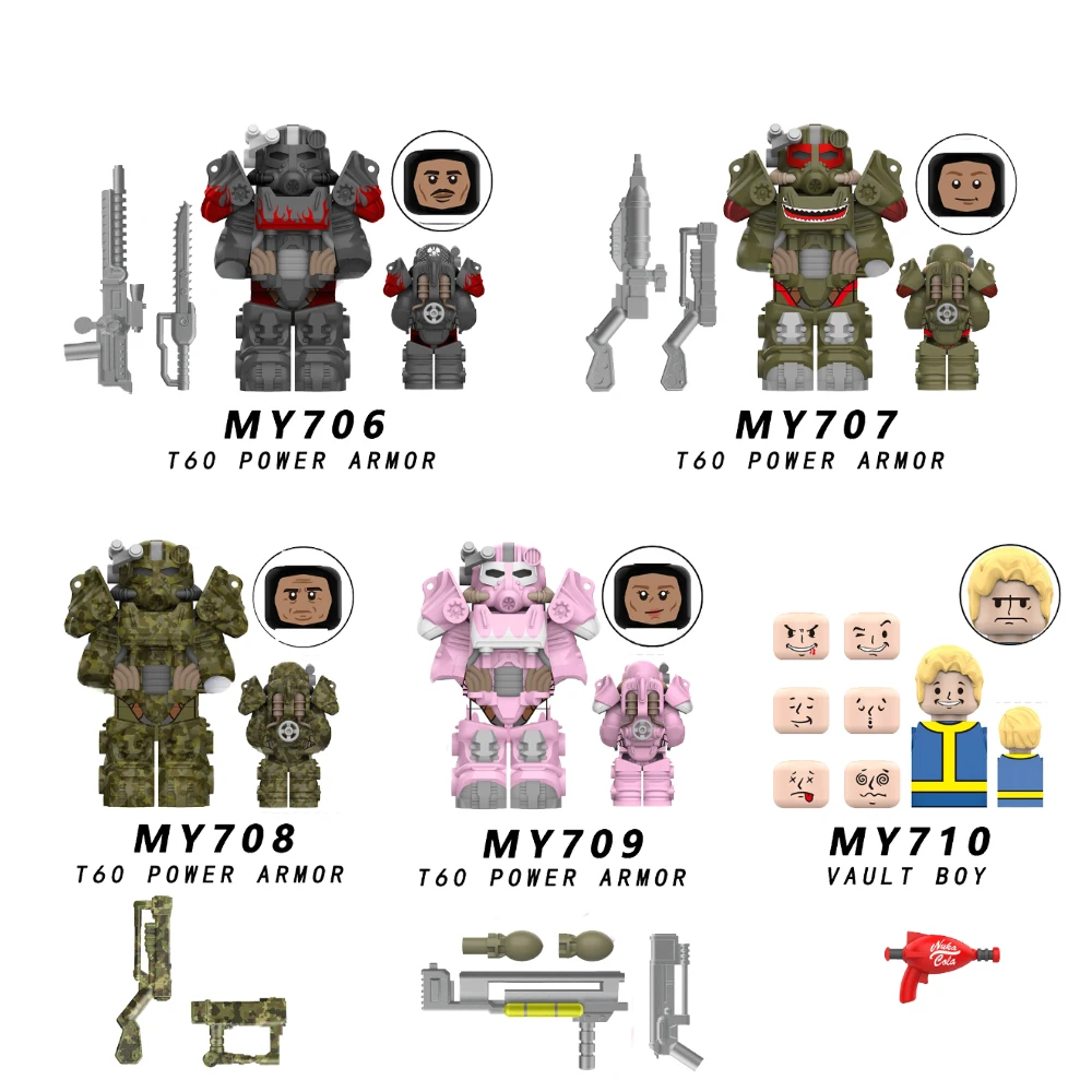 Аниме мультфильм строительные блоки Люси Максимус T60Power Armor игрушки мини-фигурки