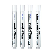 tyre marker paint pen for bike car 4 pieces white marker pens white tyre marker for car tires rubber metal water based ink car