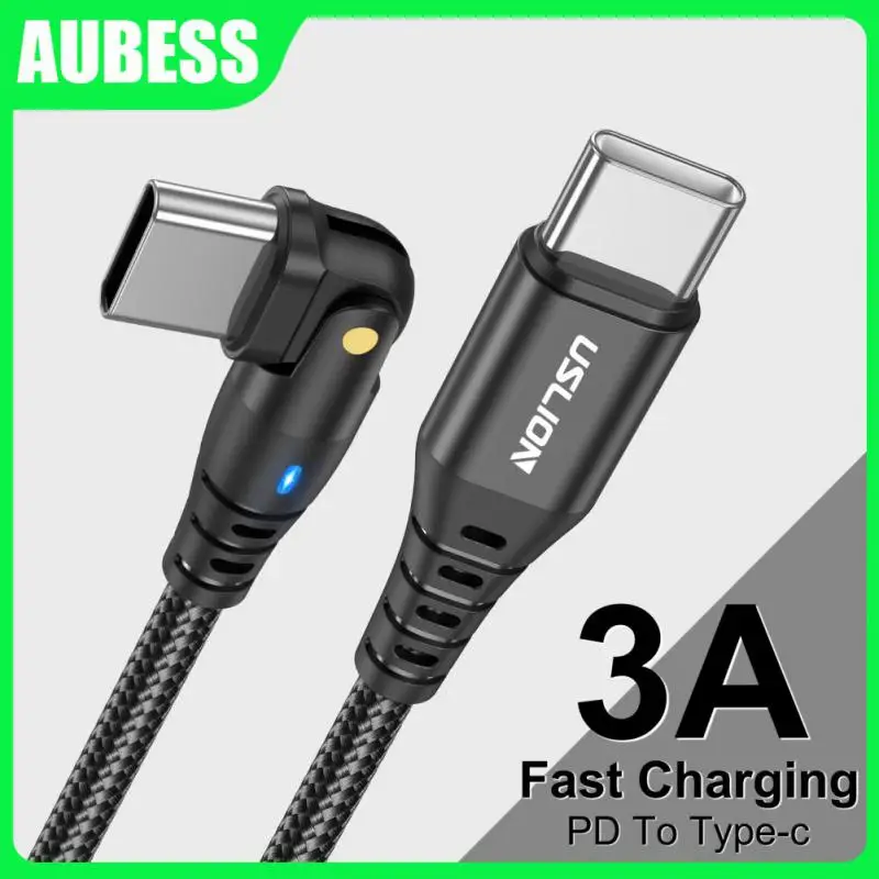 

Usb-c To Type C Cable 60w Rotating Mobile Phone Charger Data Transfer Aluminum For Xiaomi Huawei Samsung Fast Charging Wire 3a