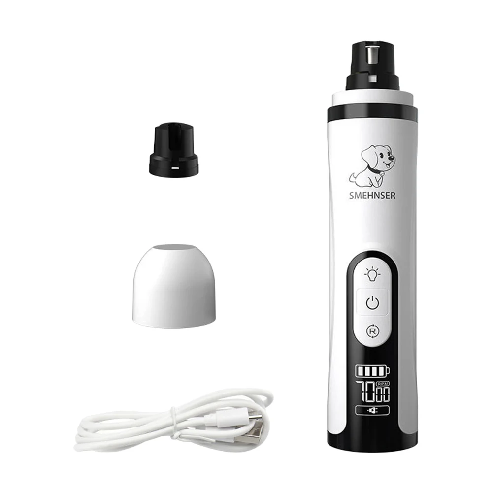 

Перезаряжаемый от USB ногтевой резак для лап домашних животных, 3 скорости, электрические безопасные инструменты со светодиодом, товары для д...