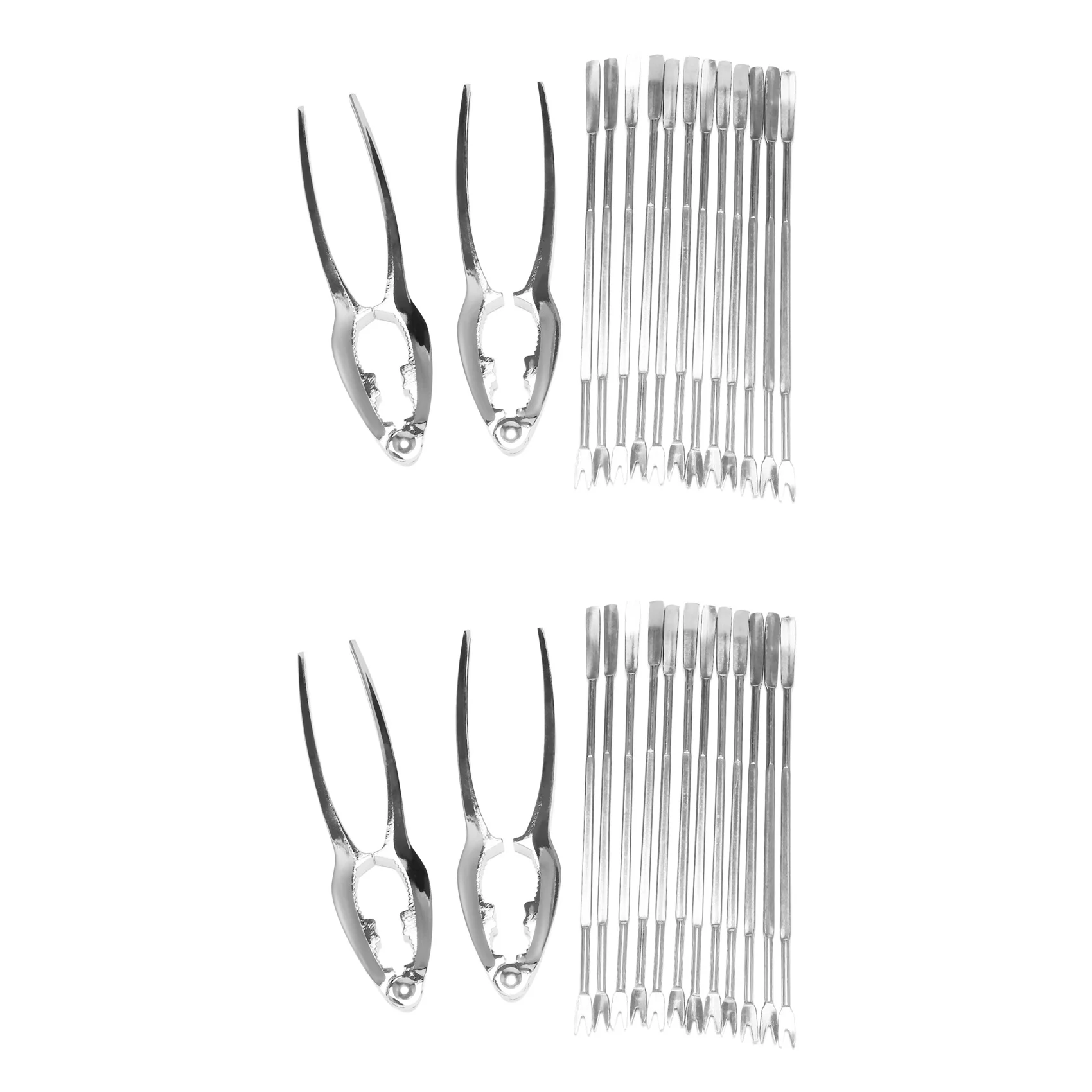 

Lobster Crackers and Picks Set, Crab Leg Cracker Tools, Stainless Steel Seafood Crackers and Forks Nut Cracker 28 Pcs