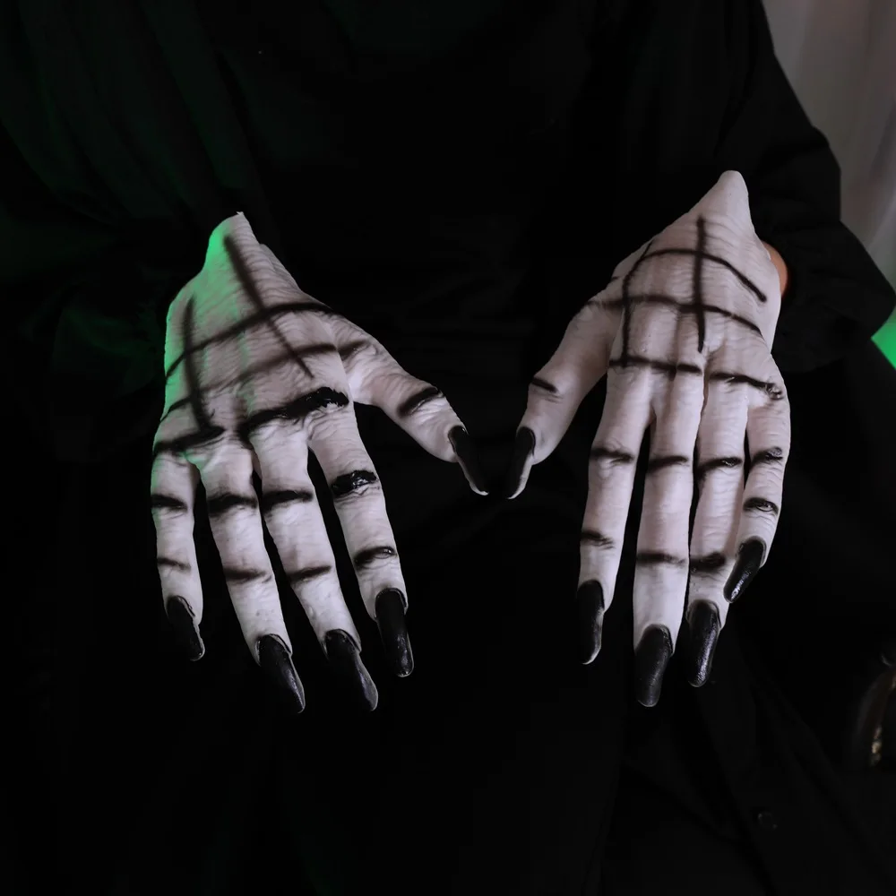 

New Halloween Witch Ghost Hand Covers Makeup Dance Party Props Supplies Party Attire Scary Haunted House Bar Horror Decoration