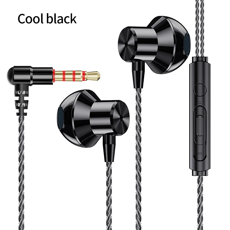 

EARDECO 3.5MM Wired Headphones L Curved Plug Earbuds HiFi Bass Stereo Music Noise Canceling Headphone Headset Ear Piecewired