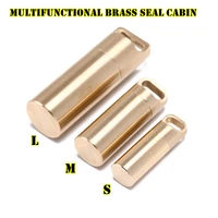 outdoor 3sizes aluminium alloy pill cases multifunctional brass seal cabin waterproof medicine pill drug cigarette cases
