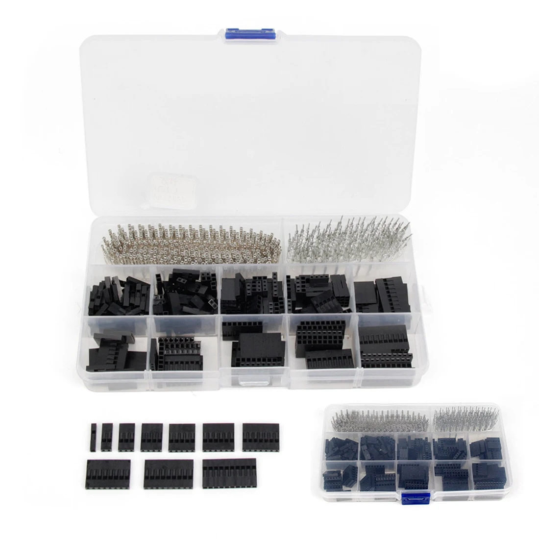 

525Pcs 2.54mm DuPont Jumper Header Connector Shell with Terminal Kit