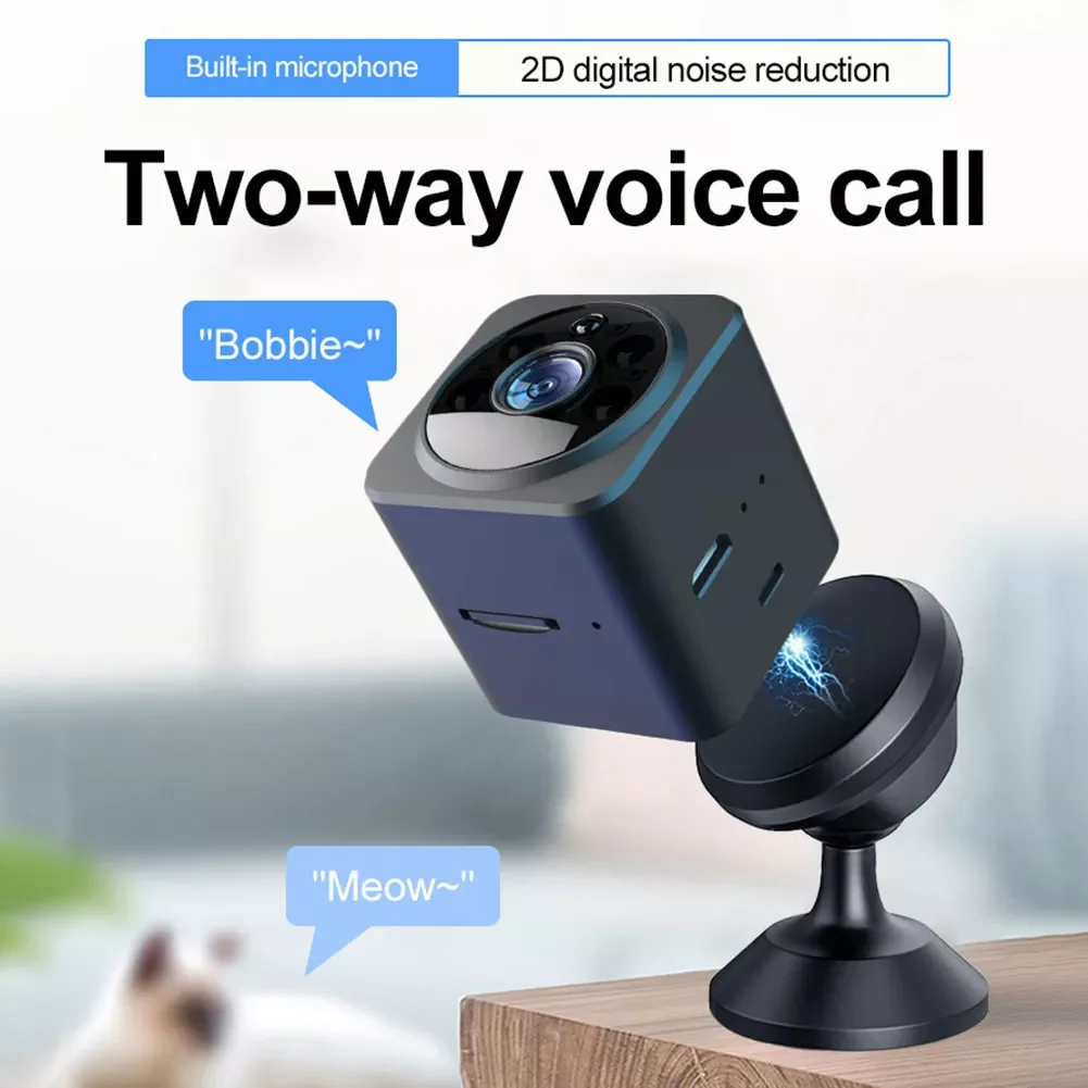 

Mini Two-way Audio 720P Wireless Remote Monitoring Surveillance Camera WiFi CCTV Security Indoor Home IP Camera with Microphone