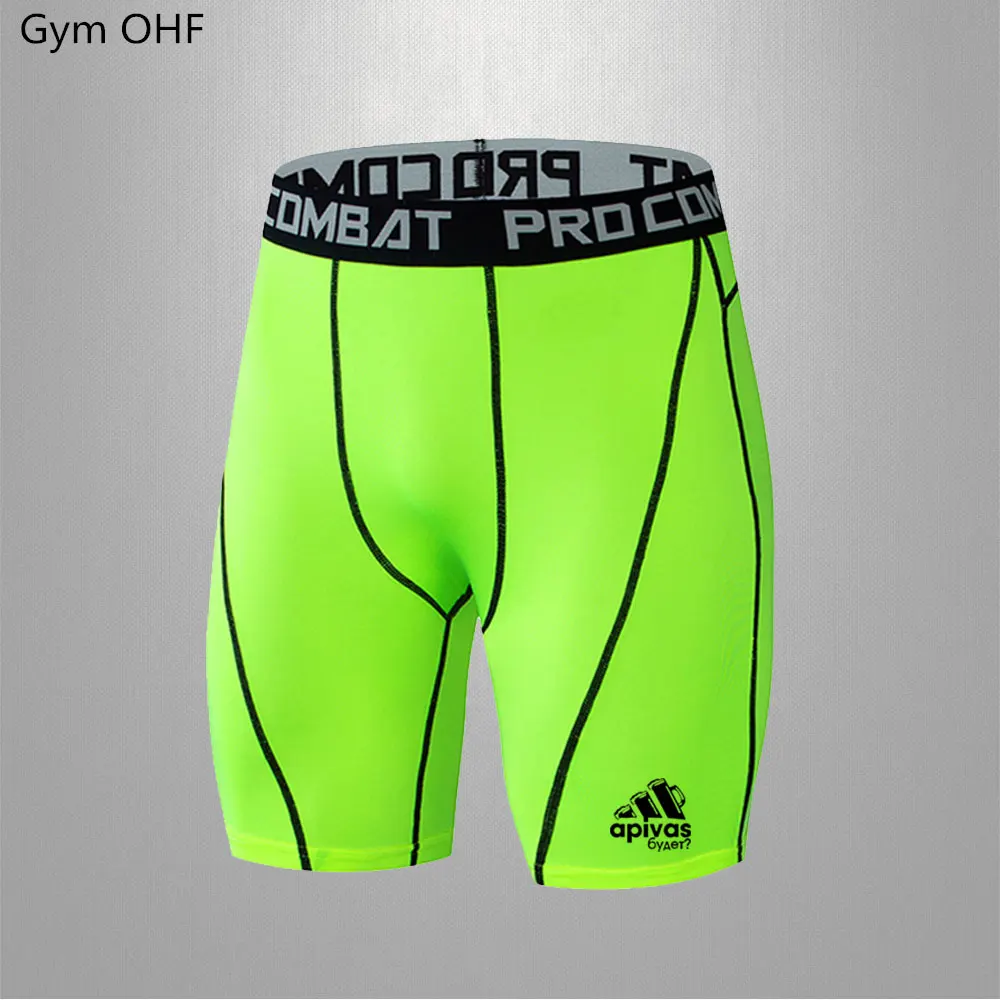 

Male Muscle Alive Elastic Compression Tights Men Bodybuilding Shorts Fitness Workout Gym Men Casual Joggers Quick Drying Shorts