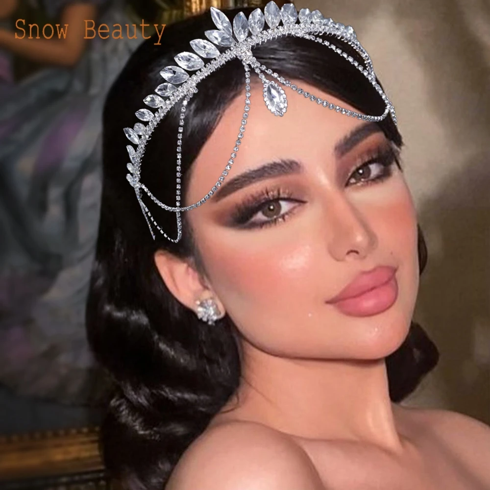 

DZ051 Fashion Bride Tiara Crystal Wedding Head Jewelry Party Banquet Headwear Bride Crown Hair Tiaras Bride Headpiece Headdress