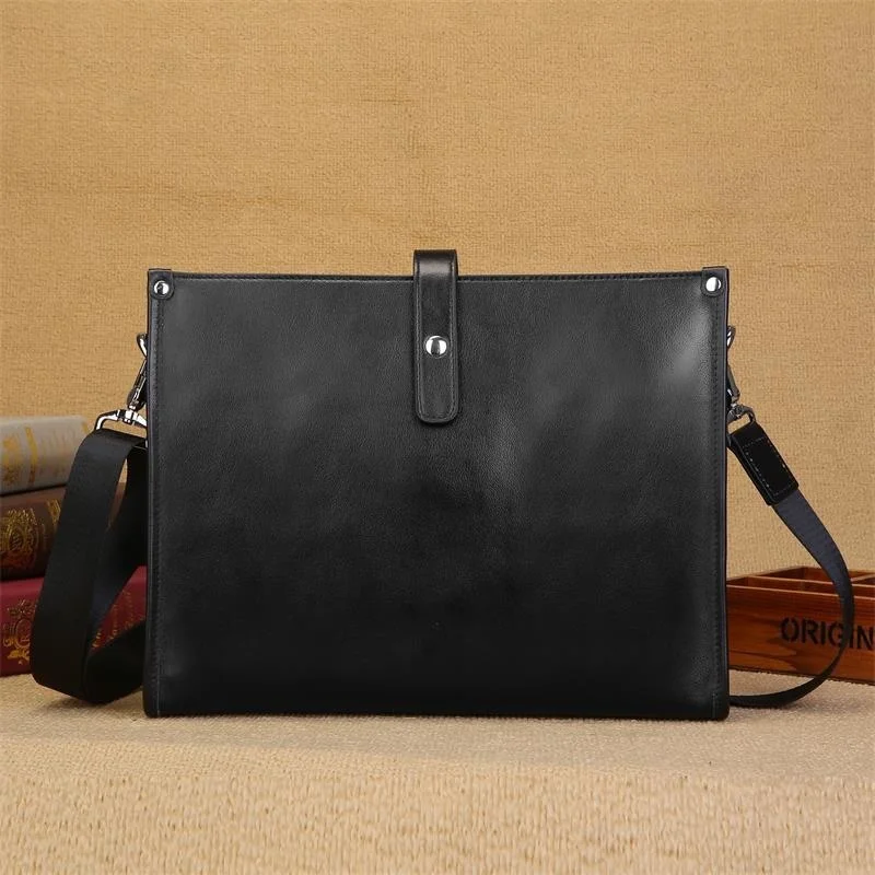 

Cow Leather Shoulder Bag For Men Male A4 Genuine Leather Briefcase Bag Business Clutch Bags Envelope Bag Men Crossbody Bags