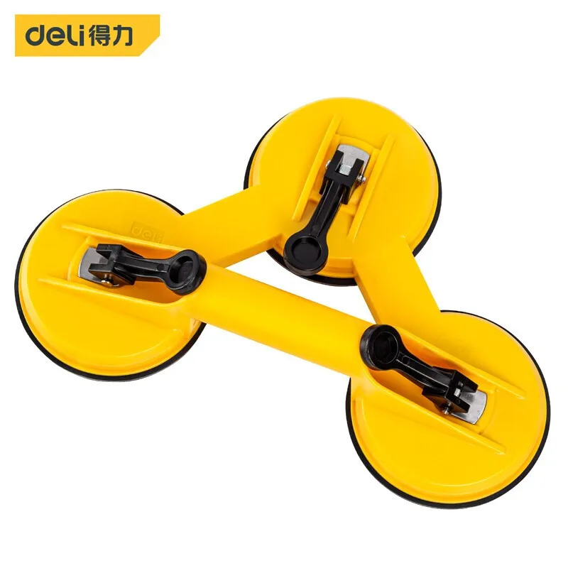 Deli 1/2/3claw vacuum suction cup special ABS strong ceramic tile glass support ground grab suction cup lifting tool