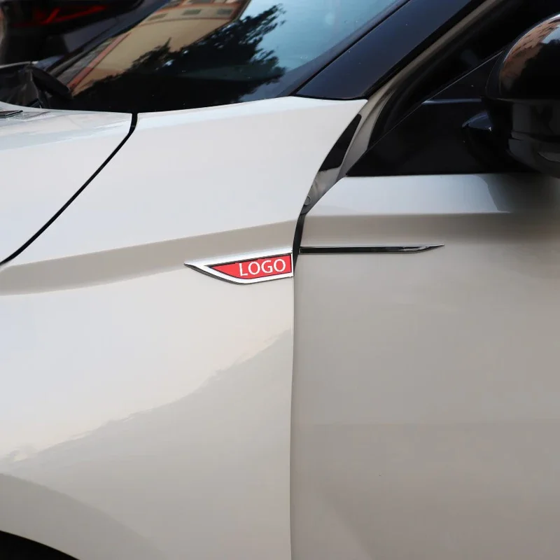 Автомобильный логотип крыло из нержавеющей стали боковая декоративная наклейка