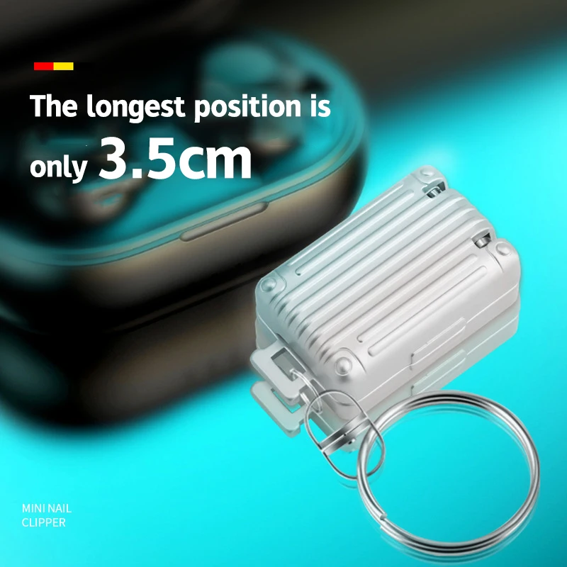 Мини-машинка для стрижки ногтей серебристая стальная складная