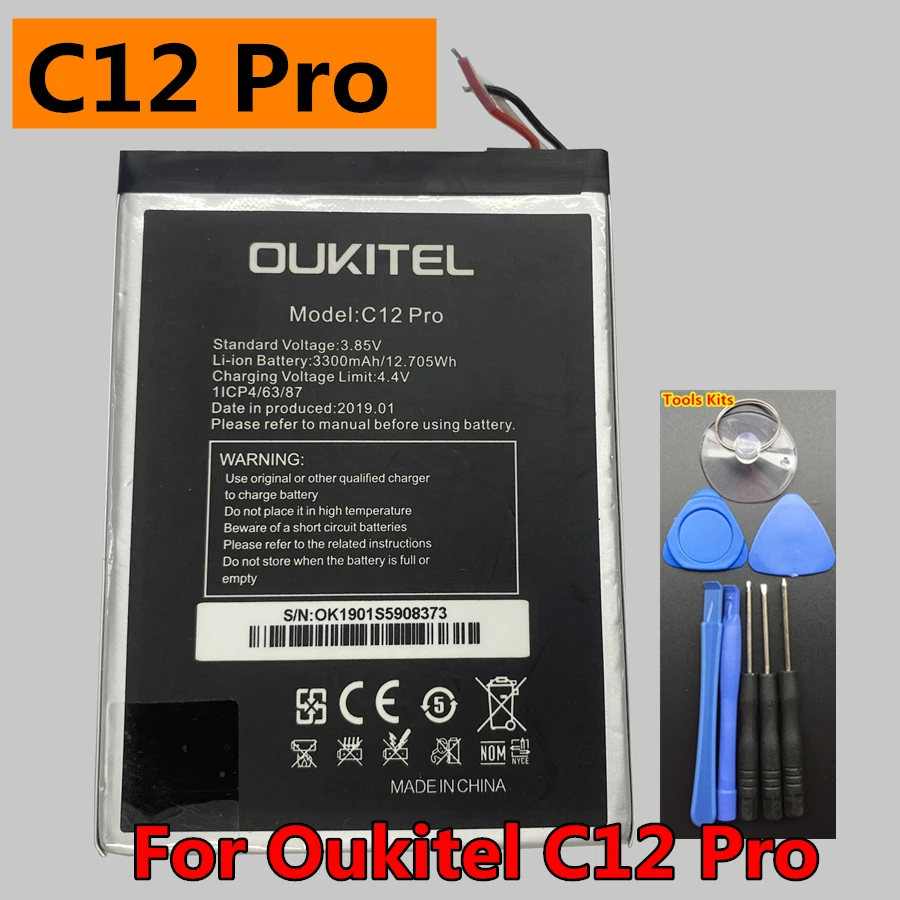 

Оригинальный запасной аккумулятор 3,85 В 3300 мАч C12 Pro для Oukitel C12 Pro