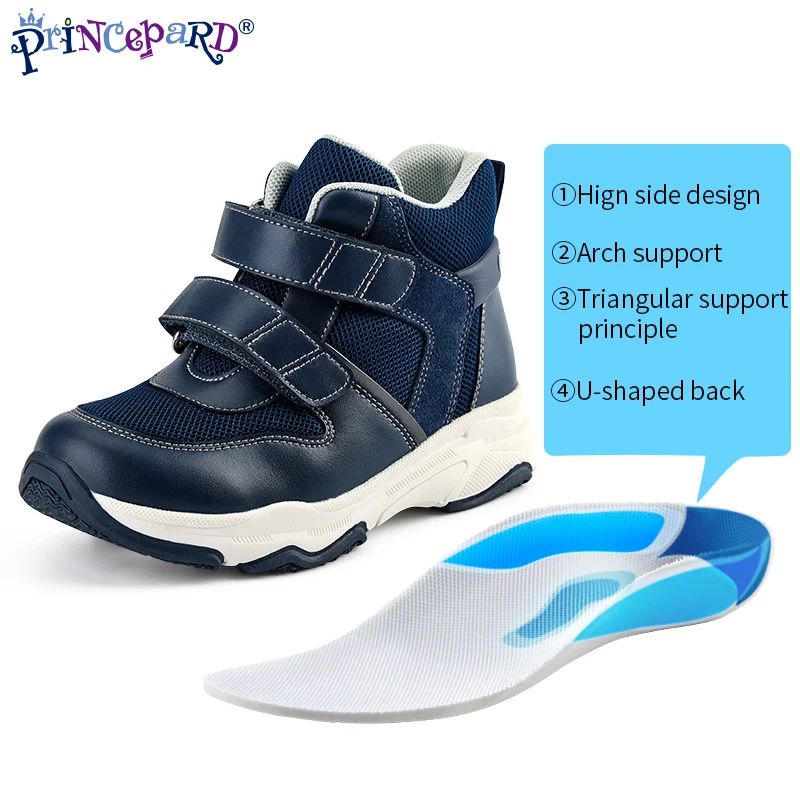 Princepard Footwear Girls Orthopedic Sneakers with Arch Support Corrective Insole Autumn Spring Boys Sport Running Casual Shoes