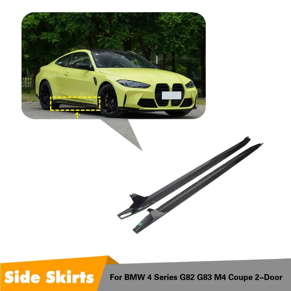 

Carbon Fiber Side Skirts Body Kit For BMW 4 Series G82 G83 M4 2021 2022 Car Side Door Bumper Skirts Apron Body Kits
