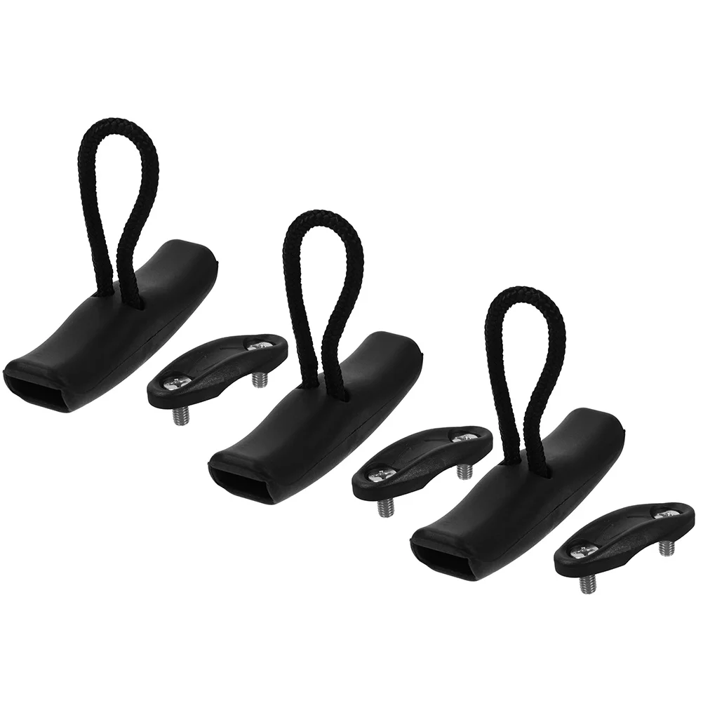 

3 Pcs Kayak Handle Canoe Kit Kayaking Fixing Replacement Parts Pull Pulling Plastic Carry Handles