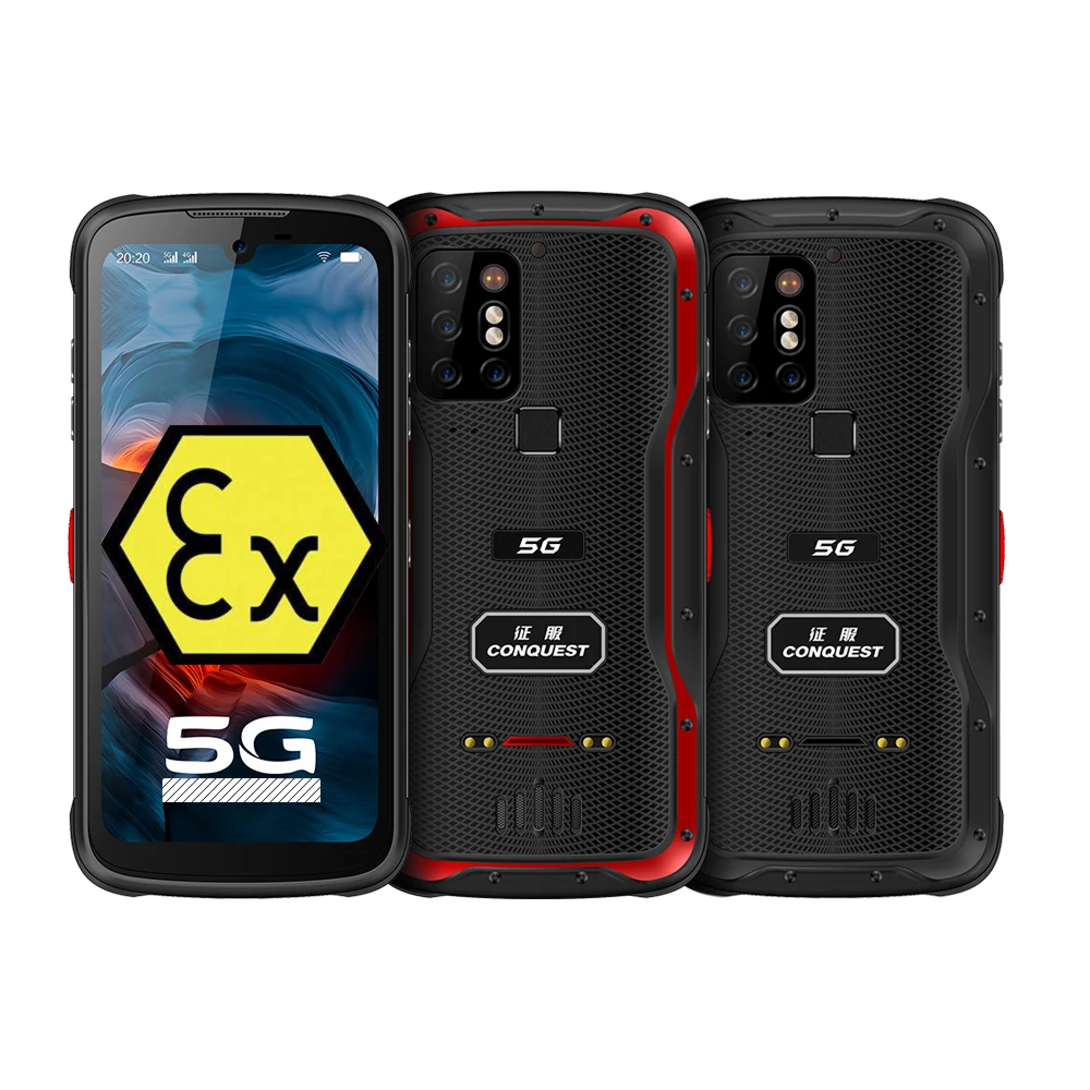 

CONQUEST S20 ATEX POC walkie talkie RF infrared night vision fingerprint unlock ID 5G Android 11 rugged ex mobile phone