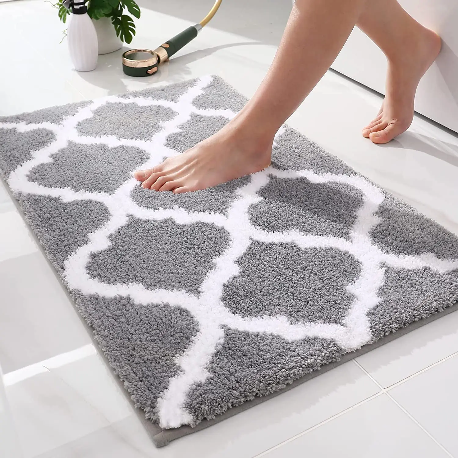 

Absorbent Bath Mat Bathroom Shower Pad Non-Slip Bedroom Rug Floor Decoration Soft Thick Living Room Plush Foot Carpet Doormat