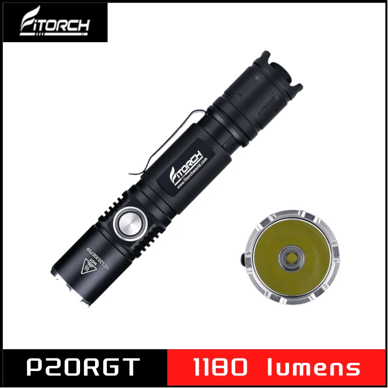 Fitorch P20RGT LED Flashlight 1180 Lumens USB Rechargeable CREE XP-L with PowerBank Super Campact Torch  Included 18650 Battery