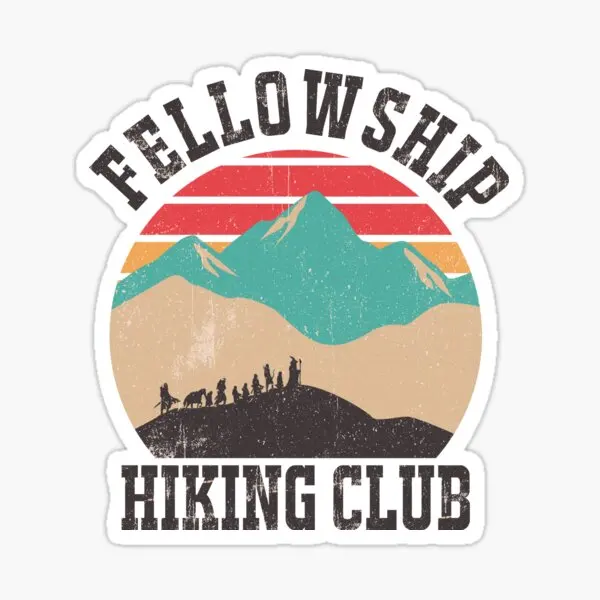 Fellowship Hiking Club 5 шт. наклейки для гостиной мультфильм ноутбук милый декор искусство